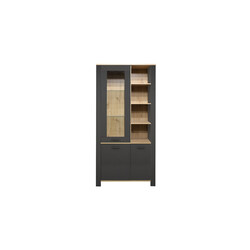 Vitriinkapp NELE antratsiit / tamm, 96x44xH203 cm