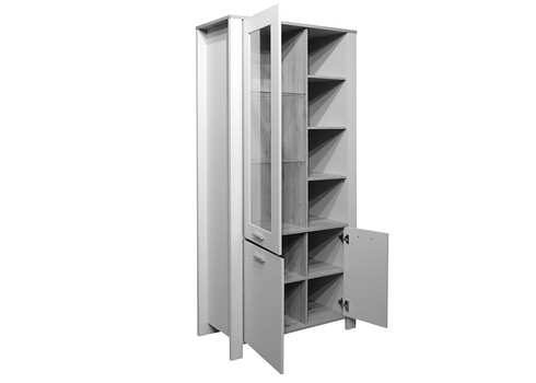 Vitriinkapp NELE antratsiit / tamm, 96x44xH203 cm