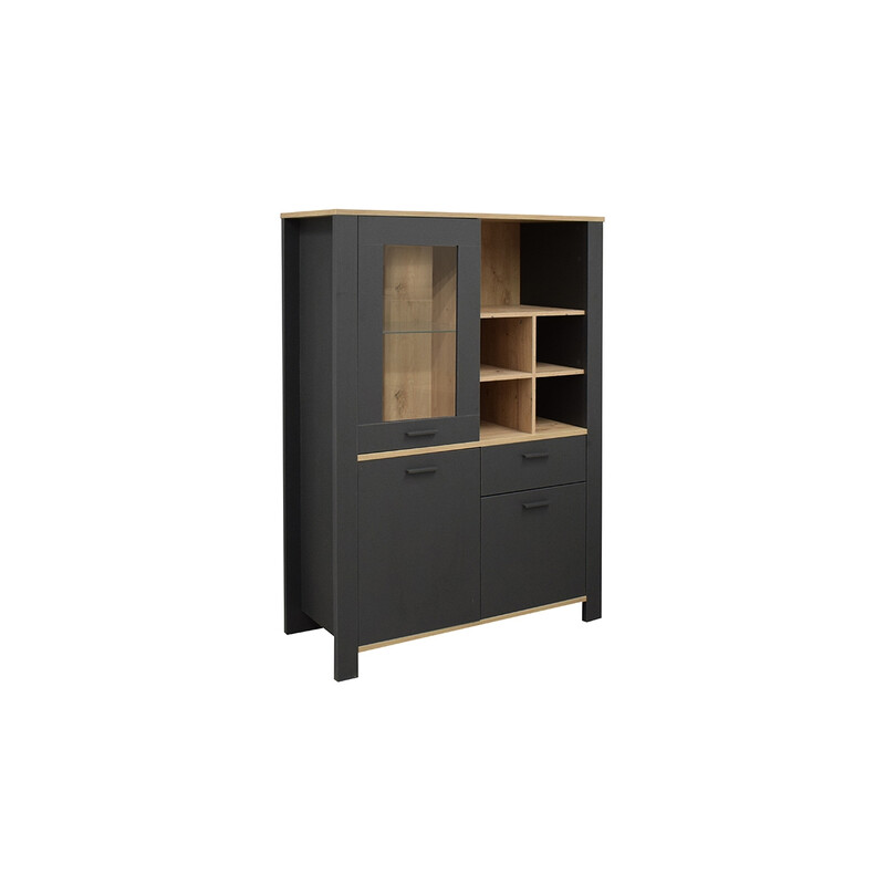 Vitriinkapp NELE antratsiit / tamm, 111x44xH152 cm