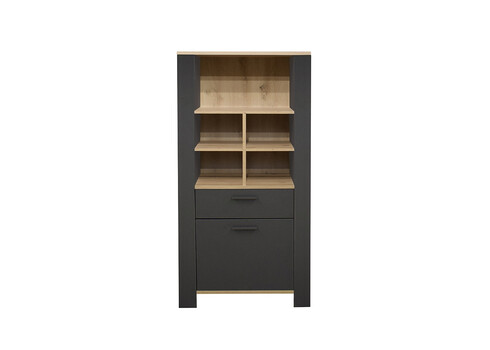 Kapp-riiul NELE antratsiit / tamm, 63x44xH152 cm