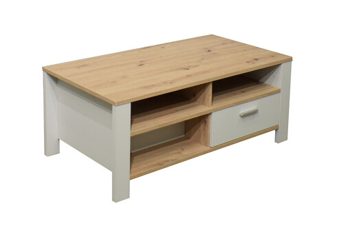 Diivanilaud NELE kriidihall / tamm, 111x65xH45 cm