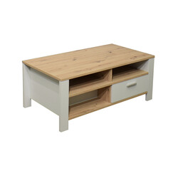 Diivanilaud NELE kriidihall / tamm, 111x65xH45 cm