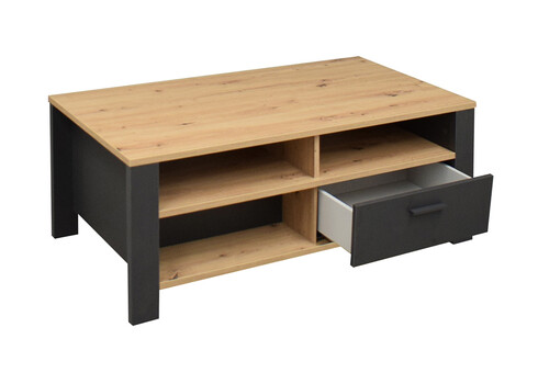 Diivanilaud NELE antratsiit / tamm, 111x65xH45 cm