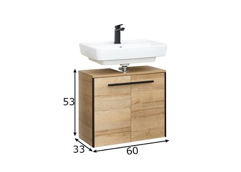 Valamukapp 395 tamm / must, 60x33xH53 cm