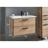 Valamukapp + keraamiline valamu 395 tamm / must, 72x45xH54 cm
