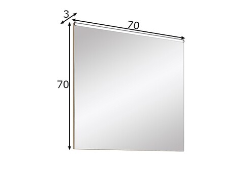 Peegel 395, 70x3xH70 cm, LED