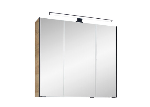 Peegelkapp 03-II tamm, 75x20xH70 cm, LED
