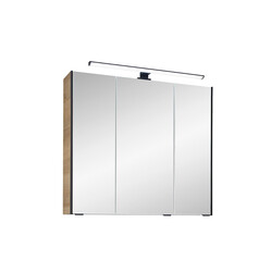 Peegelkapp 03-II tamm, 75x20xH70 cm, LED
