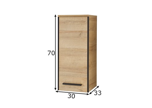 Seinakapp 395 tamm / must, 30x33xH70 cm