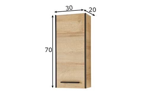 Seinakapp 395 tamm / must, 30x20xH70 cm