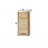 Seinakapp 395 tamm / must, 30x20xH70 cm