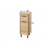 Vannitoakapp 395 tamm / must, 30x33xH72 cm