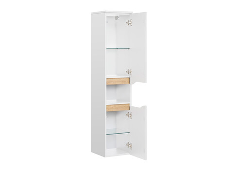 Vannitoakapp 857 valge / tamm, 30x33xH141 cm
