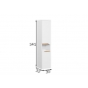 Vannitoakapp 857 valge / tamm, 30x33xH141 cm