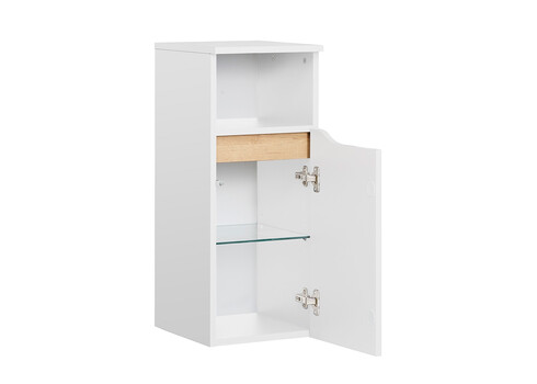 Vannitoakapp 857 valge / tamm, 30x33xH72 cm