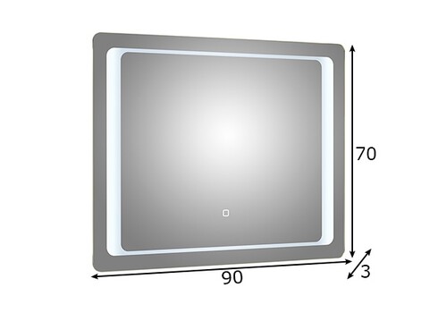 Peegel 21, 90x3xH70 cm, LED