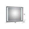 Peegel 21, 90x3xH70 cm, LED