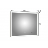 Peegel kellaga 22, 90x70xH4,5 cm, LED