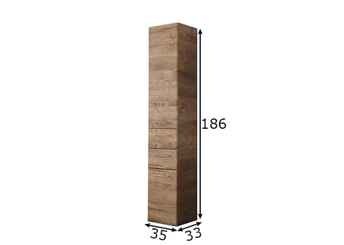Vannitoakapp 943 tume tamm, 35x33xH186 cm
