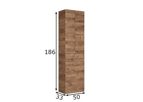 Vannitoakapp 943 tume tamm, 50x33xH186 cm