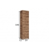 Vannitoakapp 943 tume tamm, 50x33xH186 cm