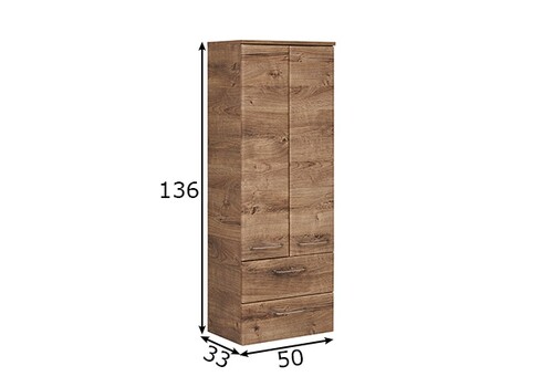 Vannitoakapp 943 tume tamm, 50x33xH136 cm