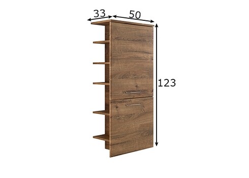 Kapp-riiul 943 tume tamm, 50x33xH123 cm