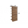 Kapp-riiul 943 tume tamm, 50x33xH123 cm