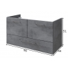 Valamukapp + mineraalvalamu 943 tumehall, 99x45x57 cm