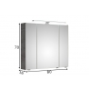 Peegelkapp 945 tumehall, 80x16xH70 cm, LED