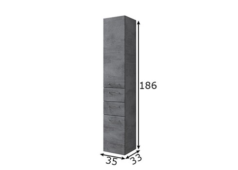 Vannitoakapp 945 tumehall, 35x33xH186 cm