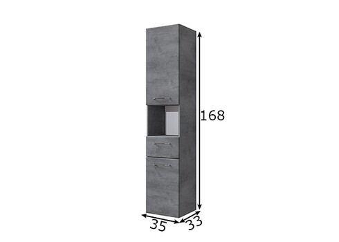 Vannitoakapp 945 tumehall, 35x33xH168 cm