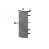 Kapp-riiul 945 tumehall, 50x33xH123 cm