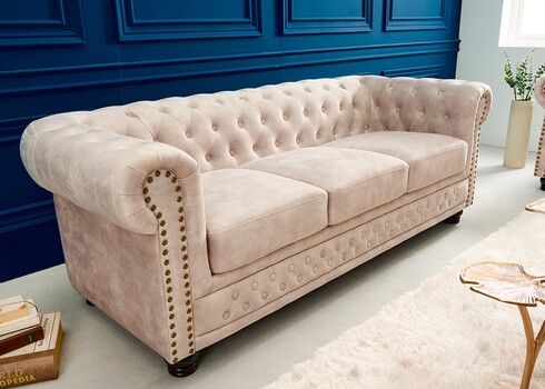 Diivan CHESTERFIELD beež, 200x90xH73 cm