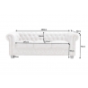 Diivan CHESTERFIELD beež, 200x90xH73 cm