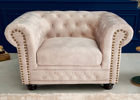 Tugitool CHESTERFIELD beež, 105x87xH72 cm