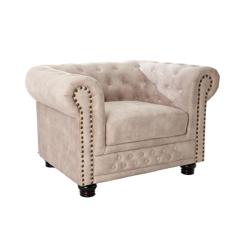 Tugitool CHESTERFIELD beež, 105x87xH72 cm