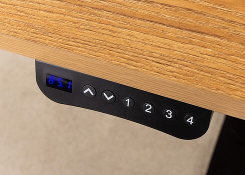 Elektriliselt reguleeritav kirjutuslaud OAK tamm / must, 160x80xH72-117 cm