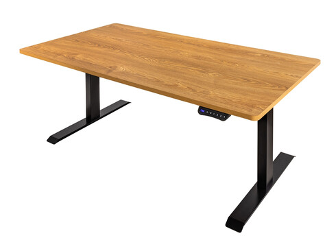 Elektriliselt reguleeritav kirjutuslaud OAK tamm / must, 160x80xH72-117 cm