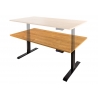 Elektriliselt reguleeritav kirjutuslaud OAK tamm / must, 160x80xH72-117 cm