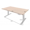Elektriliselt reguleeritav kirjutuslaud OAK tamm / must, 160x80xH72-117 cm