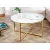 Diivanilaud ELEGANCE valge marmor / kuld, 80x80xH45 cm