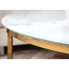 Diivanilaud ELEGANCE valge marmor / kuld, 80x80xH45 cm