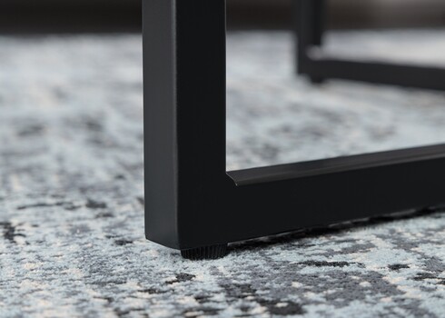 Diivanilaud ELEGANCE valge marmor / must, 80x80xH45 cm