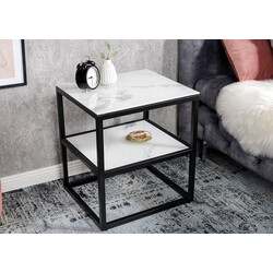 Abilaud ELEGANCE valge marmor / must, 45x40xH51 cm