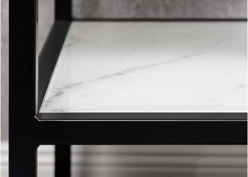 Abilaud ELEGANCE valge marmor / must, 45x40xH51 cm