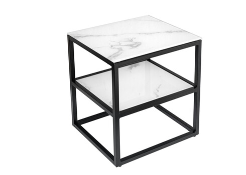 Abilaud ELEGANCE valge marmor / must, 45x40xH51 cm