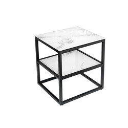 Abilaud ELEGANCE valge marmor / must, 45x40xH51 cm