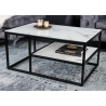 Diivanilaud ELEGANCE valge marmor / must, 90x60xH45 cm