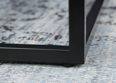 Diivanilaud ELEGANCE valge marmor / must, 90x60xH45 cm